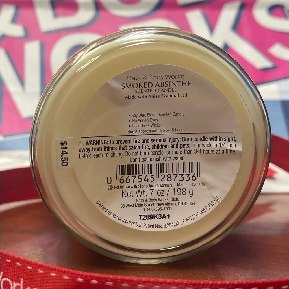 Bath & Body Works Smoked Absinthe Candle - VHTF -Vintage -NWT - Picture 2 of 2